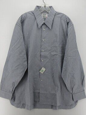 VTG Lorenzini Shirt 17.5 L Neiman Marcus Striped Button Up Italy NEW